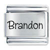 Name Brandon Laser Italian Charm