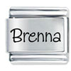 Name Brenna Laser Italian Charm