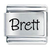 Name Brett Laser Italian Charm