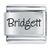 Name Bridgett Laser Italian Charm