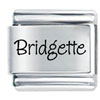 Name Bridgette Laser Italian Charm