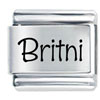 Name Britni Laser Italian Charm