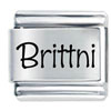 Name Brittni Laser Italian Charm