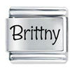 Name Brittny Laser Italian Charm