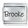 Name Brooke Laser Italian Charm