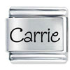 Name  Carrie  Laser Italian Charm
