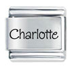 Name Charlotte Laser Italian Charm