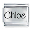 Name Chloe Laser Italian Charm