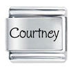 Name Courtney Laser Italian Charm