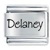 Name Delaney Laser Italian Charm