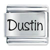 Name Dustin Laser Italian Charm