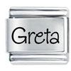 Name Greta Laser Italian Charm