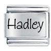 Name Hadley Laser Italian Charm