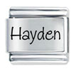 Name Hayden Laser Italian Charm