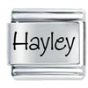 Name Hayley Laser Italian Charm