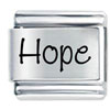 Name Hope Laser Italian Charm