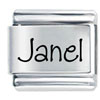 Name Janel Laser Italian Charm