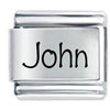 Name John Laser Italian Charm