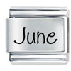 Name June  Pearl  Color Laser Italian Charm