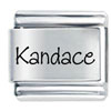 Name Kandace Laser Italian Charm