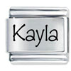 Name Kayla Laser Italian Charm