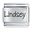 Name Lindsey Laser Italian Charm