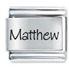 Name Matthew Laser Italian Charm