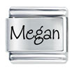 Name Megan Laser Italian Charm