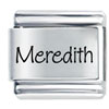 Name Meredith Laser Italian Charm