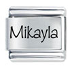 Name Mikayla Laser Italian Charm