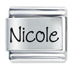 Name Nicole Laser Italian Charm