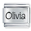 Name Olivia Laser Italian Charm