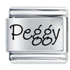 Name Peggy Laser Italian Charm