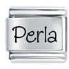 Name Perla Laser Italian Charm
