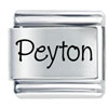 Name Peyton Laser Italian Charm