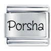 Name Porsha Laser Italian Charm