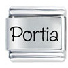 Name Portia Laser Italian Charm