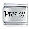 Name Presley Laser Italian Charm