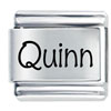 Name Quinn Laser Italian Charm