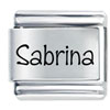 Name Sabrina Laser Italian Charm