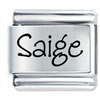 Name Saige Laser Italian Charm