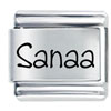 Name Sanaa Laser Italian Charm