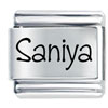 Name Saniya Laser Italian Charm