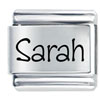 Name Sarah Laser Italian Charm