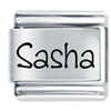 Name Sasha Laser Italian Charm