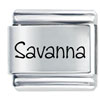 Name Savanna Laser Italian Charm