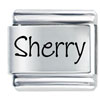 Name Sherry Laser Italian Charm