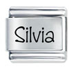 Name Silvia Laser Italian Charm