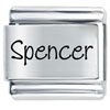 Name Spencer Laser Italian Charm