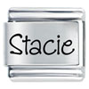 Name Stacie Laser Italian Charm